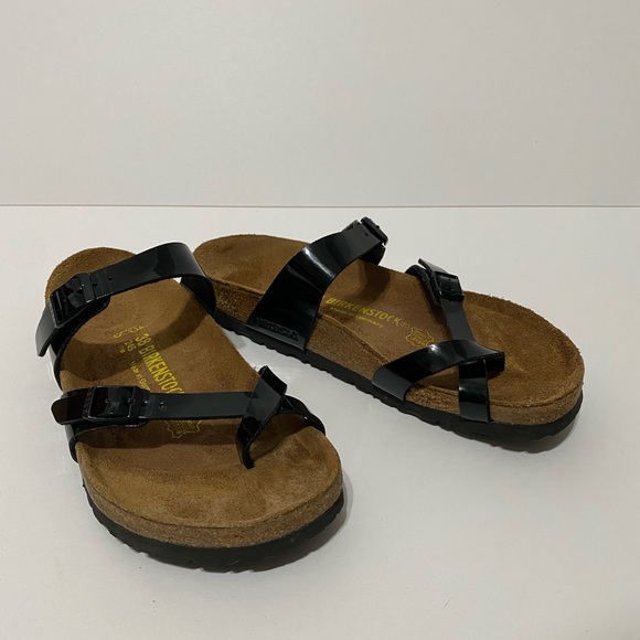 Birkenstock Mayari Sandals Patent Black Size 38 - Picture 3 of 10